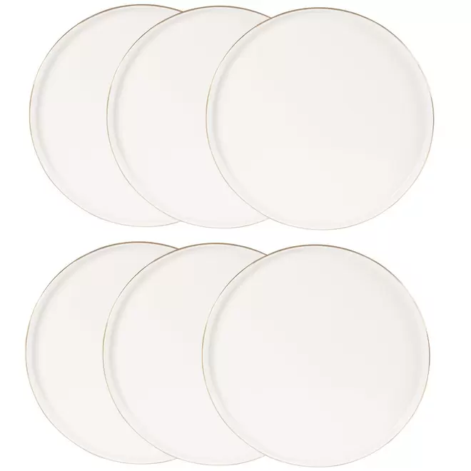 Assiette plate en porcelaine blanche et dorée offre à 41,94€ sur Maisons du Monde