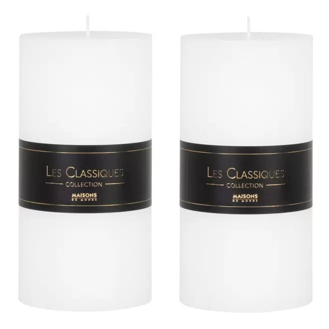 Bougie cylindrique blanche H20 offre à 31,98€ sur Maisons du Monde