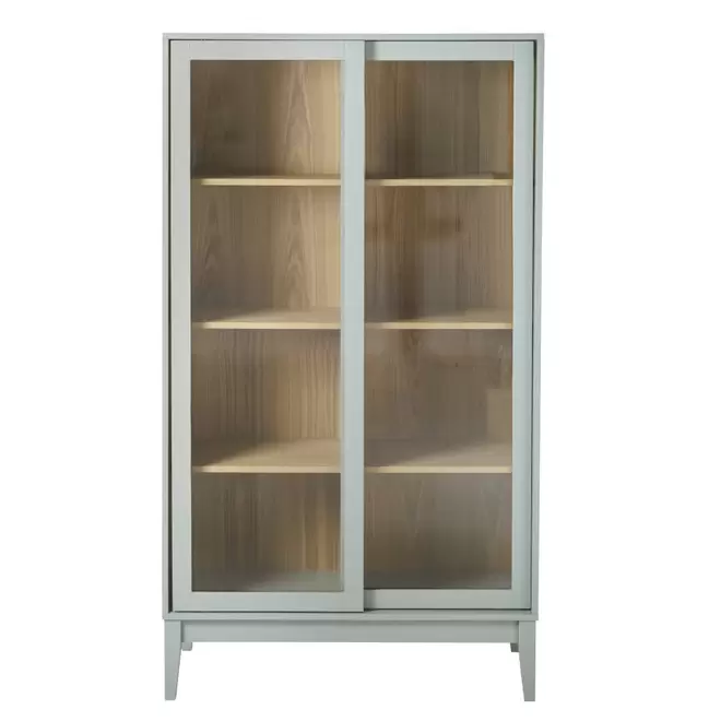 Vitrine vintage 2 portes gris bleu offre à 289€ sur Maisons du Monde