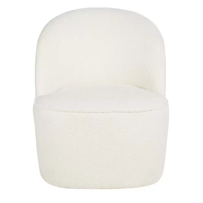 Fauteuil professionnel en tissu recyclé à bouclettes blanc cassé offre à 179€ sur Maisons du Monde