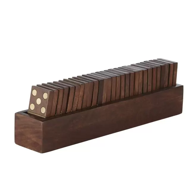 Jeu de dominos décoratif en bois de manguier L48 offre à 99,99€ sur Maisons du Monde