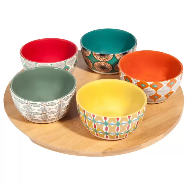 Plateau apéritif en céramique multicolore offre à 29,99€ sur Maisons du Monde