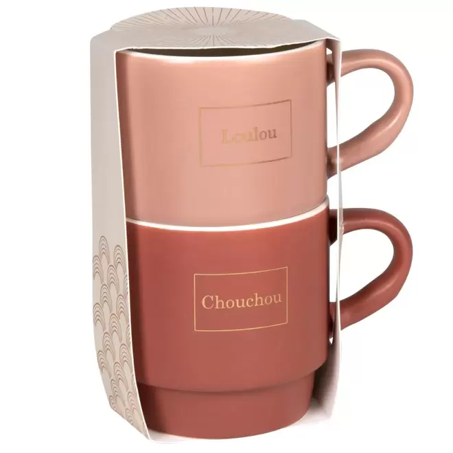 Coffret 2 tasses en porcelaine rose offre à 9,99€ sur Maisons du Monde