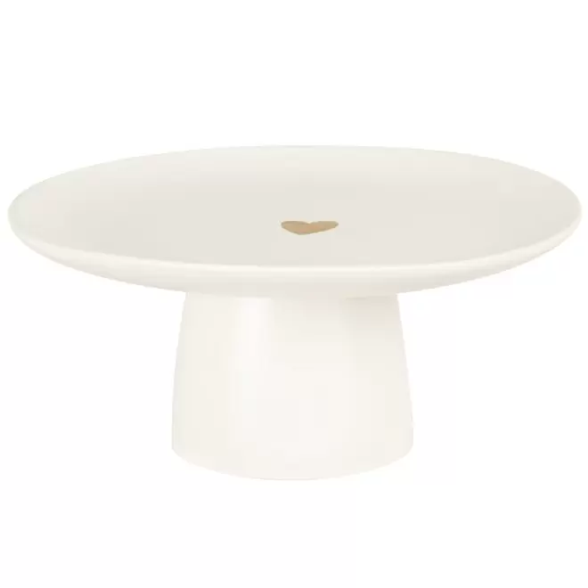 Plat de présentation en céramique blanche et doré offre à 14,99€ sur Maisons du Monde