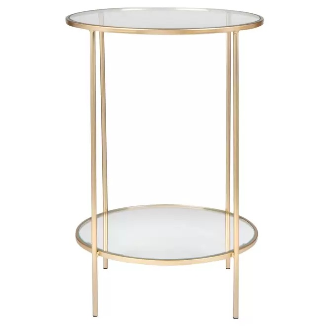 Bout de canapé en verre et métal doré offre à 39,99€ sur Maisons du Monde