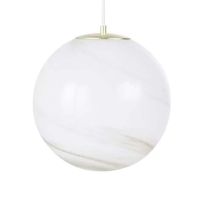 Suspension filaire en verre marbré blanche et doré offre à 99,99€ sur Maisons du Monde