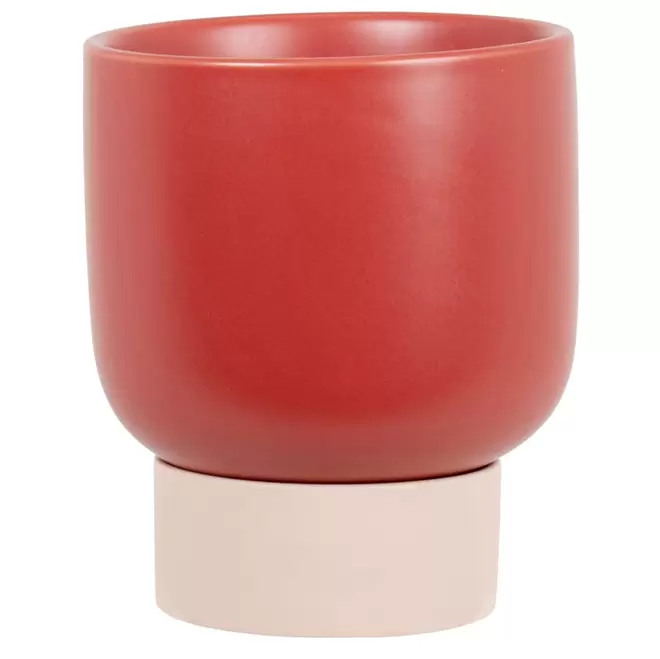 Cache-pot en grès rose et rouge H16 offre à 12,99€ sur Maisons du Monde