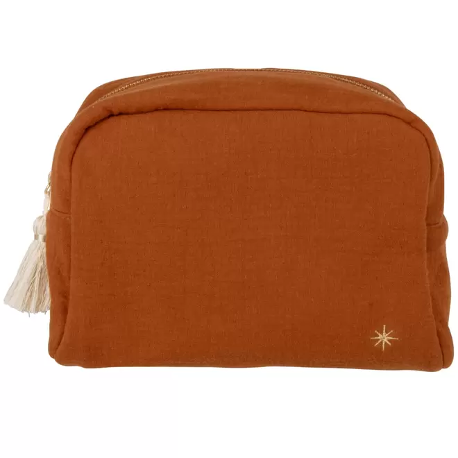 Trousse en gaze de coton marron L23 offre à 20,99€ sur Maisons du Monde