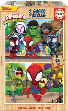 2 Puzzles Disney De 25 Pièces En Bois Spidey Et Hi offre à 13,99€ sur La Grande Récré