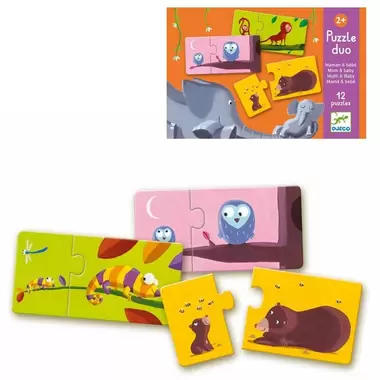 12 Puzzles Carton Maman Bébé offre à 10,45€ sur La Grande Récré