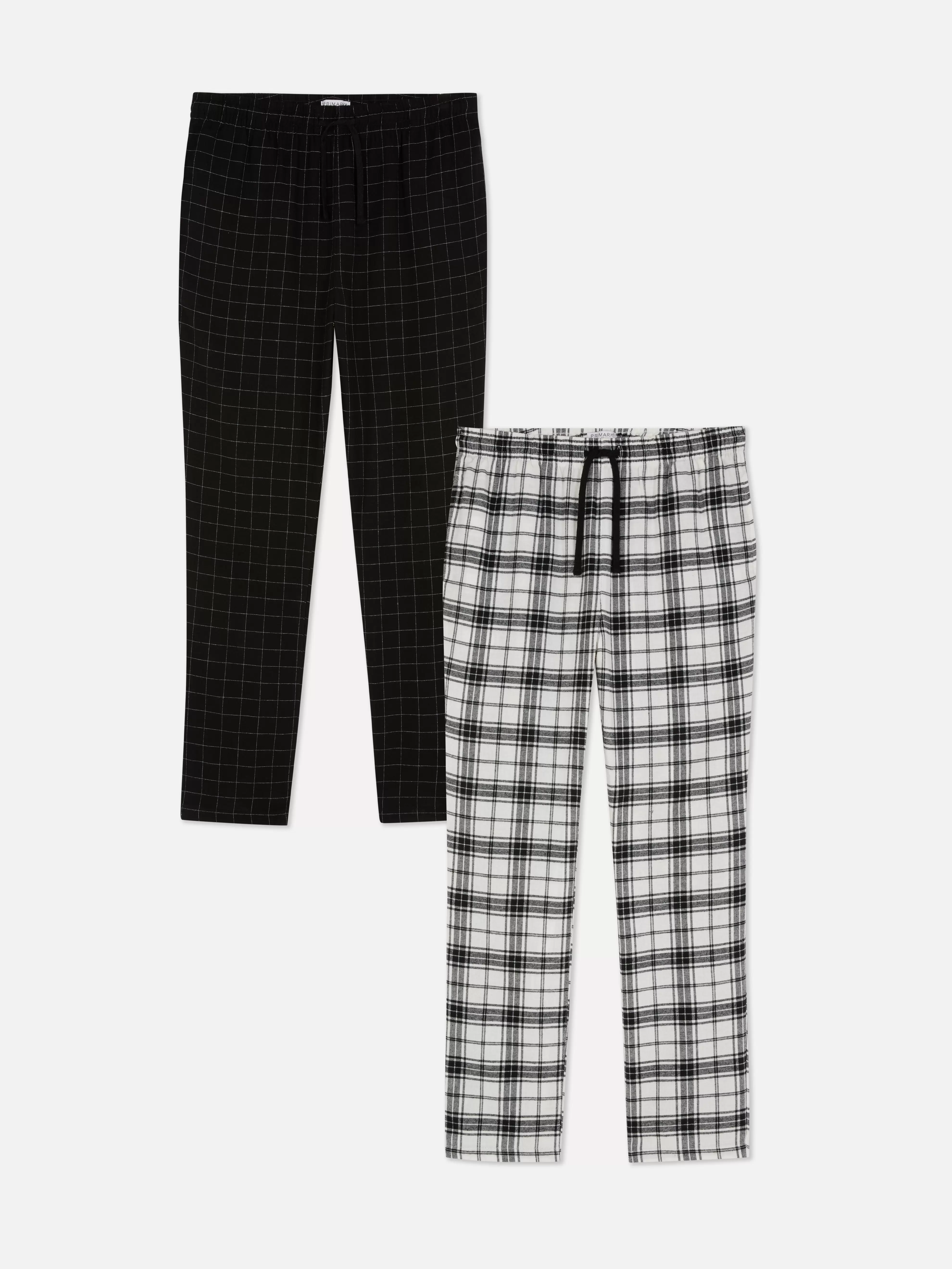 Lot de 2 bas de pyjama brossés à carreaux offre à 17€ sur Primark