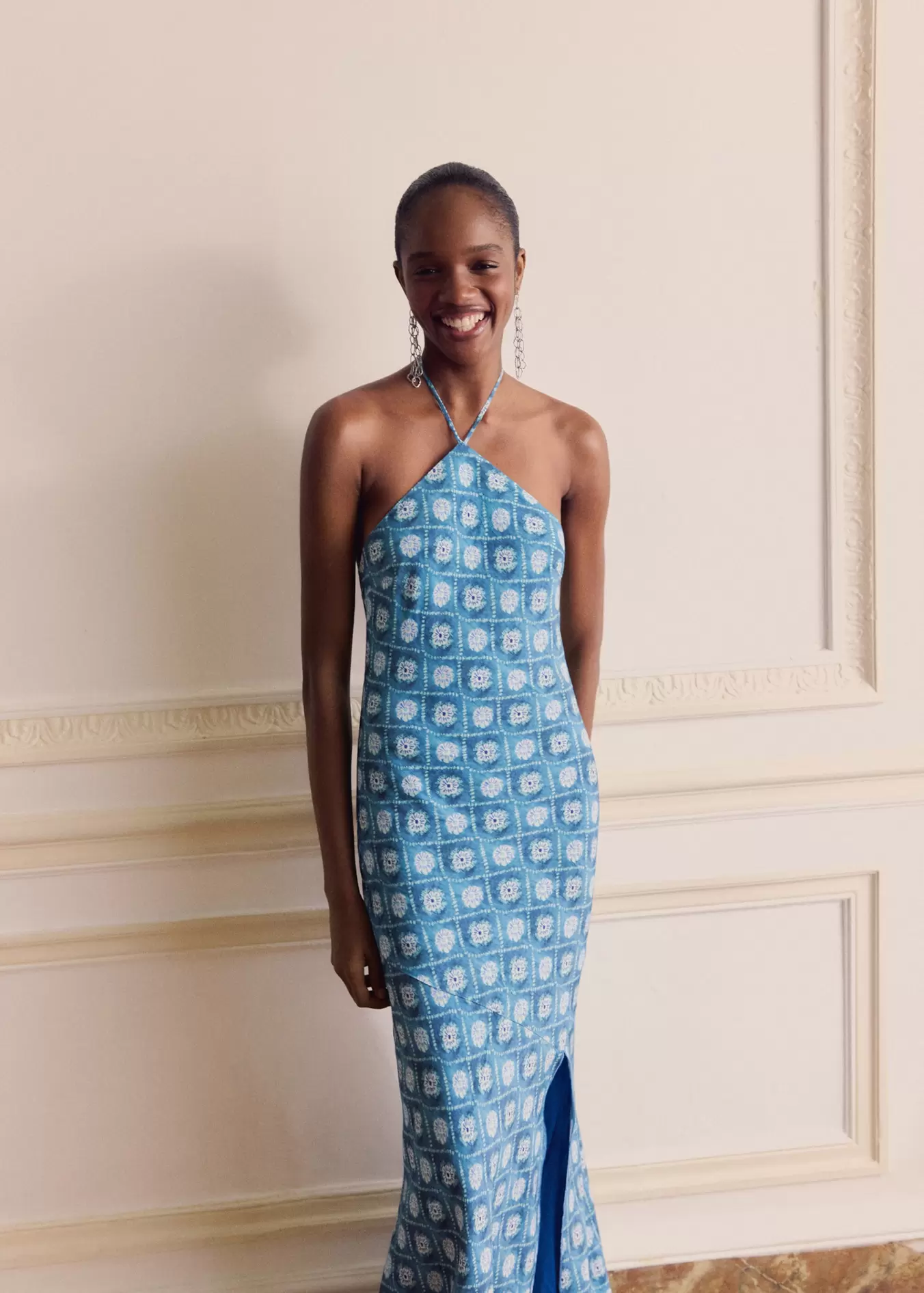 Robe imprimé emmanchures américaines offre à 59,99€ sur Mango