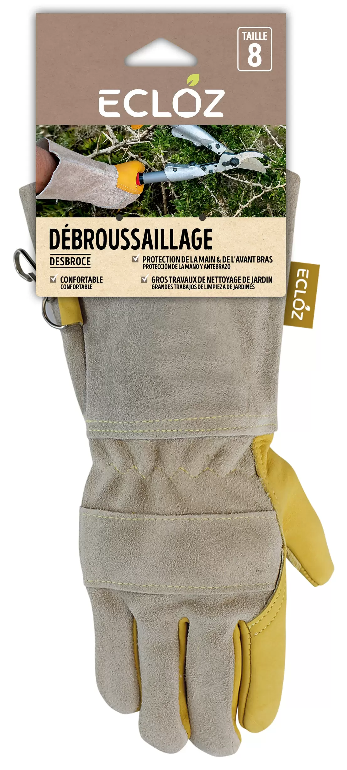 Ecloz - Gants débroussaillage jaune gris Taille 09 offre à 22,49€ sur Jardiland