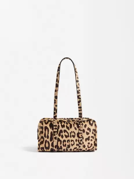 Leopard Print Leather Shoulder Bag With Double Closure offre à 59,99€ sur Parfois