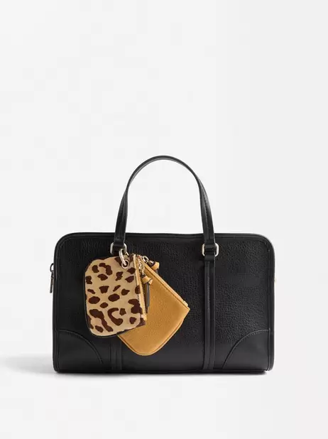 Tote Bag With Double Closure And Leopard Print Leather Detail offre à 45,99€ sur Parfois