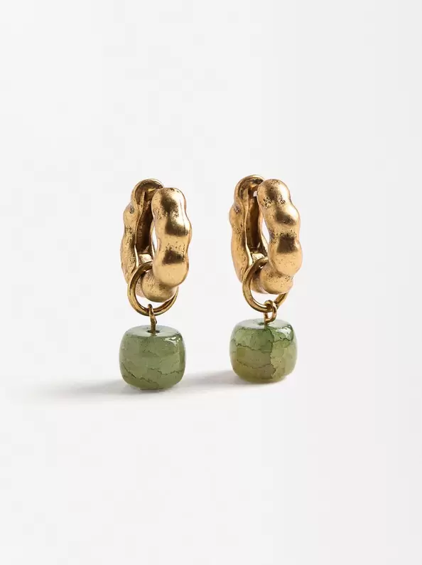 Small Hoops Earrings With Stone offre à 5,99€ sur Parfois