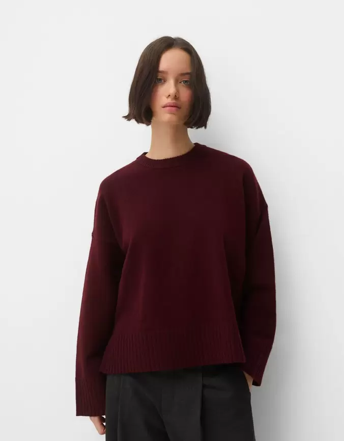 Pull col rond offre à 29,99€ sur Bershka