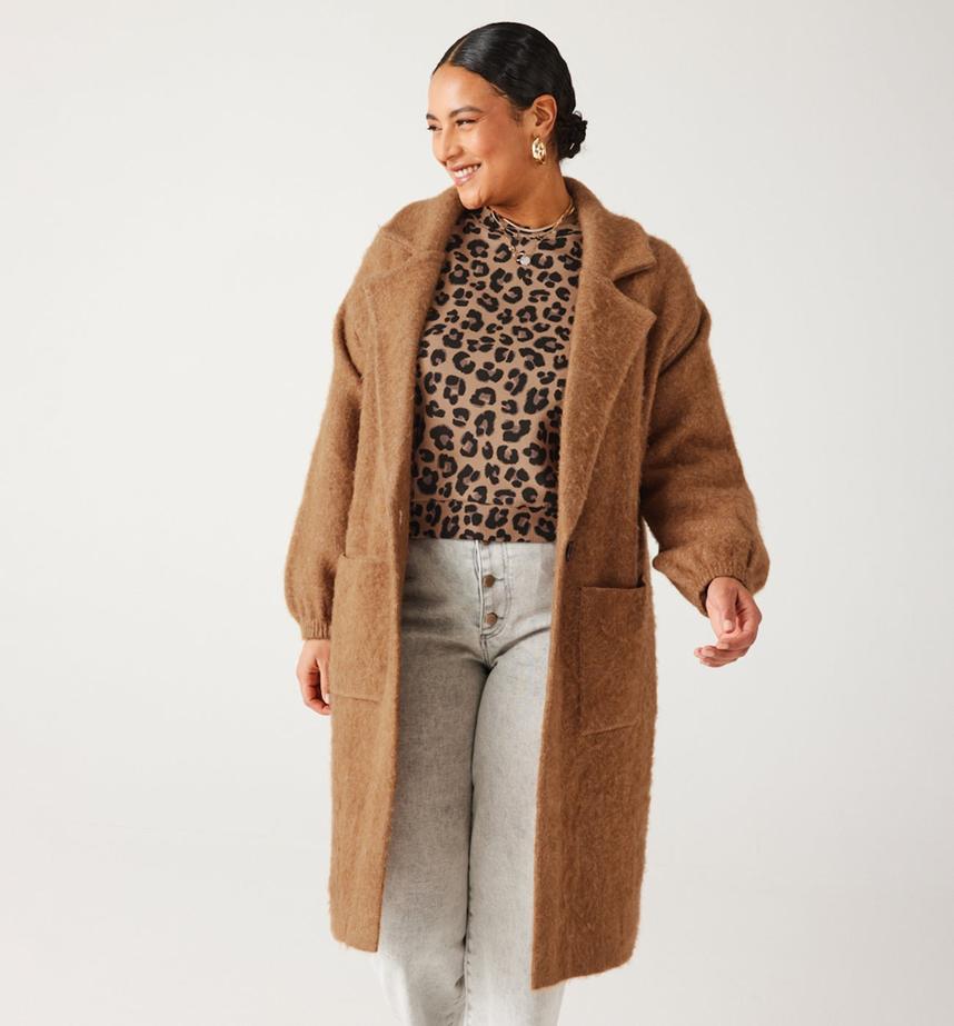 Manteau en maille Femme offre à 39,99€ sur Promod