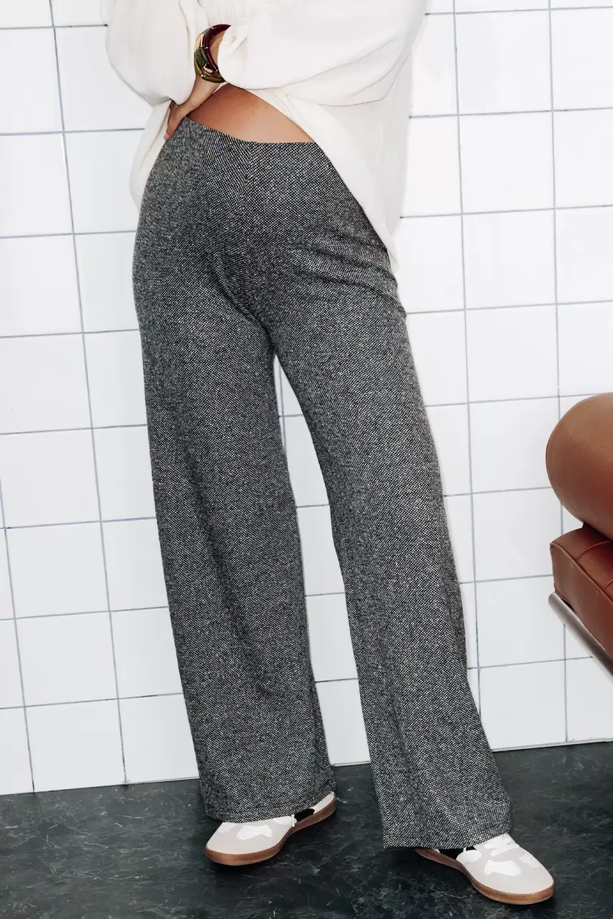 Pantalon large tweedé Femme offre à 29,99€ sur Promod