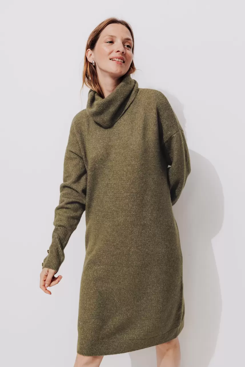 Robe-pull col roulé Femme offre à 45,99€ sur Promod