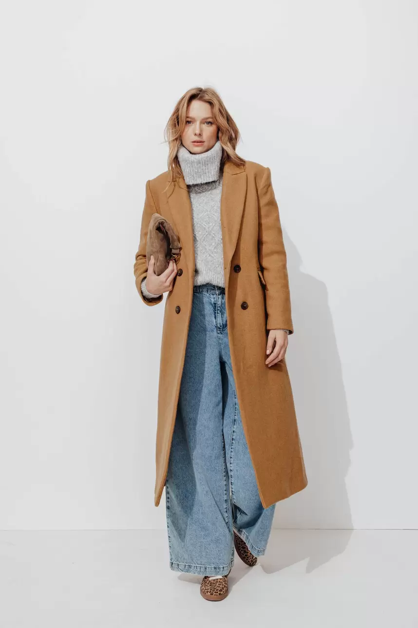 Manteau long en laine Femme offre à 149,99€ sur Promod