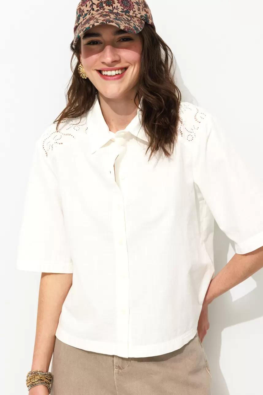 Chemise broderie anglaise offre à 29,99€ sur Promod