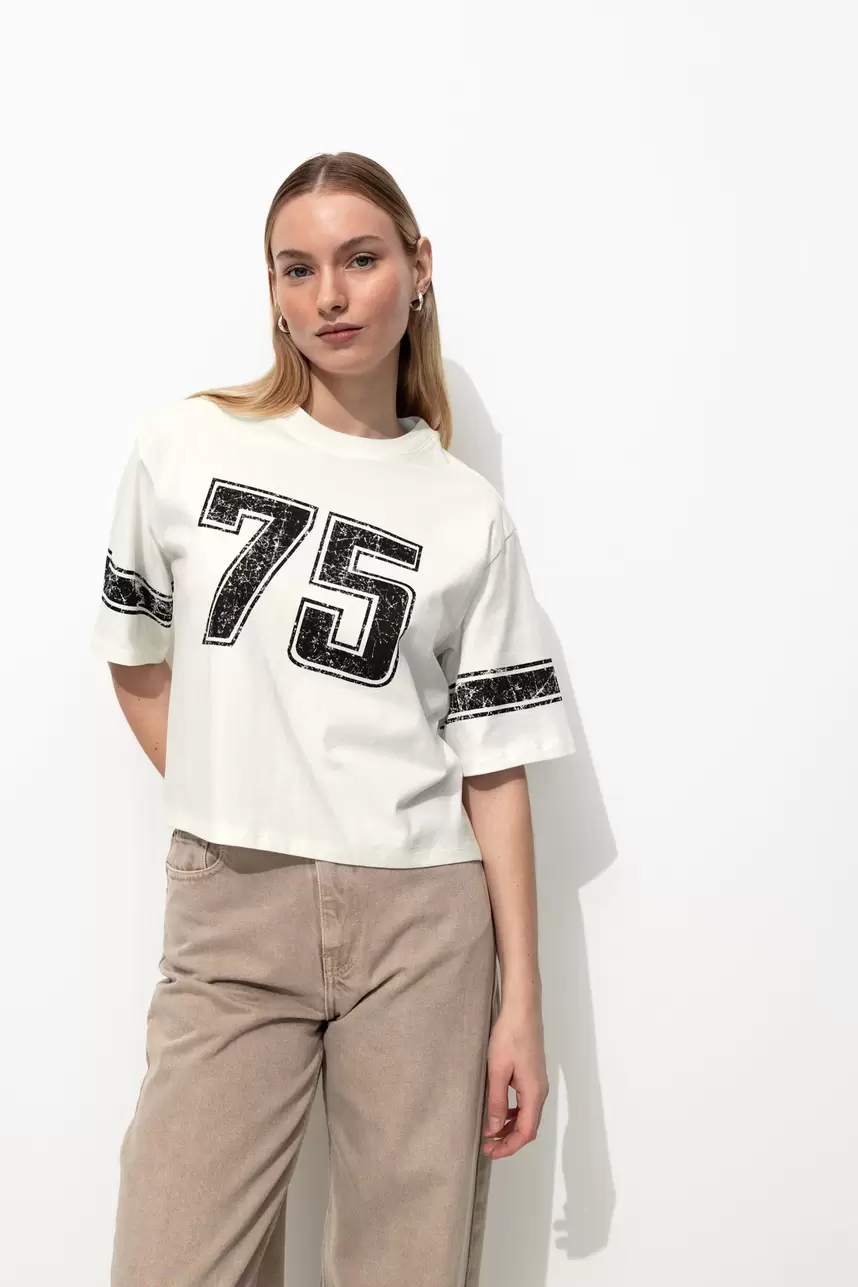 T-shirt court 75 Femme offre à 19,99€ sur Promod