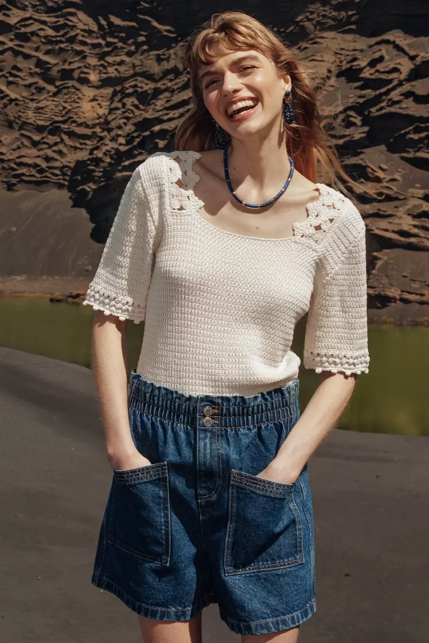 Pull en crochet Femme offre à 36,99€ sur Promod