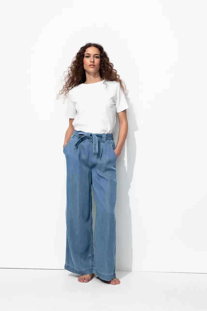 Pantalon large taille haute offre à 35,99€ sur Promod