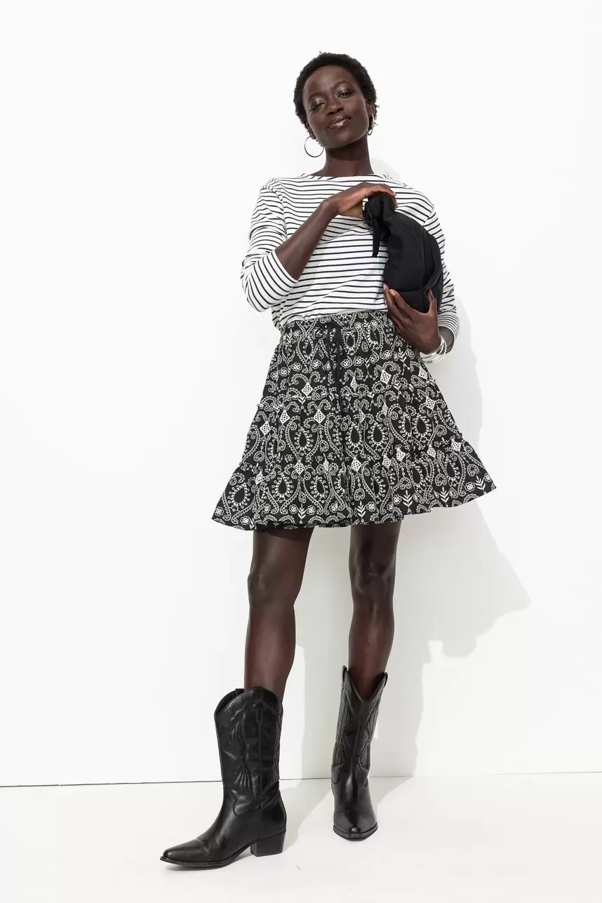 Jupe en broderie anglaise offre à 39,99€ sur Promod