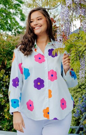 Chemise en coton motif fleurs vintage  offre à 49,95€ sur Toscane