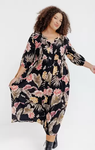 Robe longue imprimé fleur offre à 60,16€ sur Toscane