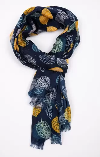 Foulard avec feuille ocre offre à 19,95€ sur Toscane