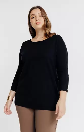 Pull bimatière avec pressions fantaisie offre à 59,95€ sur Toscane