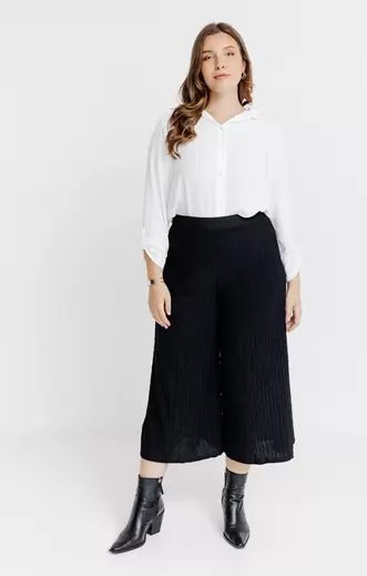 Jupe culotte plissée chevron en maille offre à 32,97€ sur Toscane