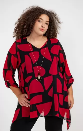 Tunique en voile imprimé avec collier offre à 59,95€ sur Toscane