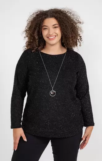 Pull à paillettes avec collier offre à 55,95€ sur Toscane