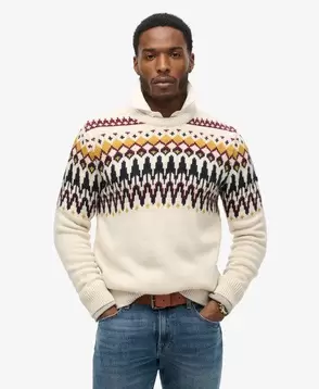 Pull ras-du-cou jacquard offre à 94,99€ sur Superdry