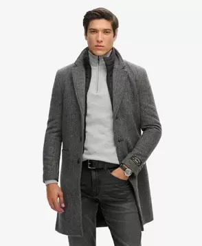 Manteau de ville en laine 2 en 1 offre à 269,99€ sur Superdry