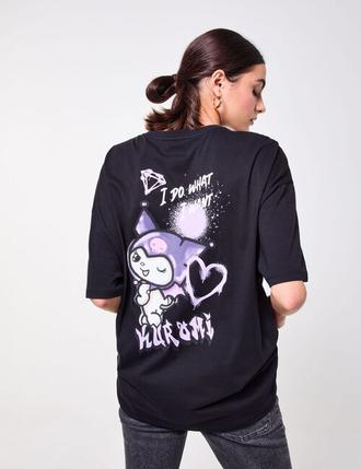 T-shirt over size hello kitty x jennyfer noir à message offre à 15,99€ sur Jennyfer