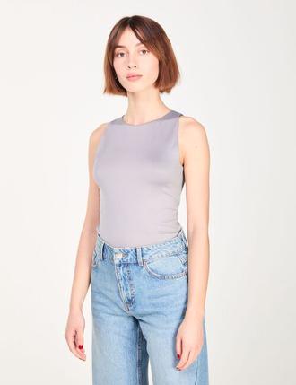 Body sans manches gris moyen offre à 12,99€ sur Jennyfer