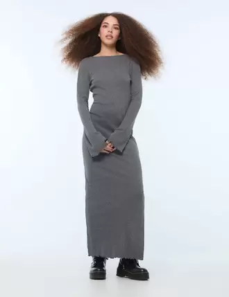 Robe longue grise offre à 29,99€ sur Jennyfer