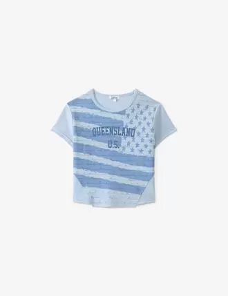 T-shirt Queensland U.S bleu ciel offre à 12,99€ sur Jennyfer