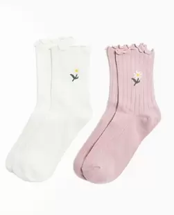 Lot de 2 paires de chaussettes en maille côtelée offre à 5,99€ sur Pimkie