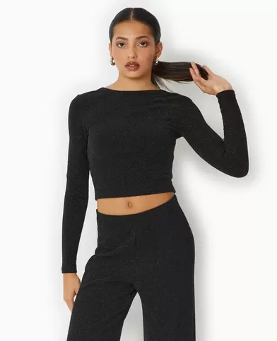 Top en maille lurex dos encolure carrée offre à 15,99€ sur Pimkie