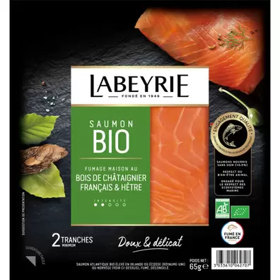 Saumon fumé Atlantique Bio offre à 6,56€ sur franprix