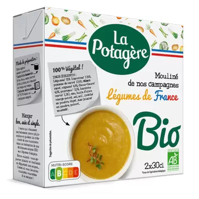 Soupe mouliné de légumes de nos campagnes Bio offre à 3,04€ sur franprix