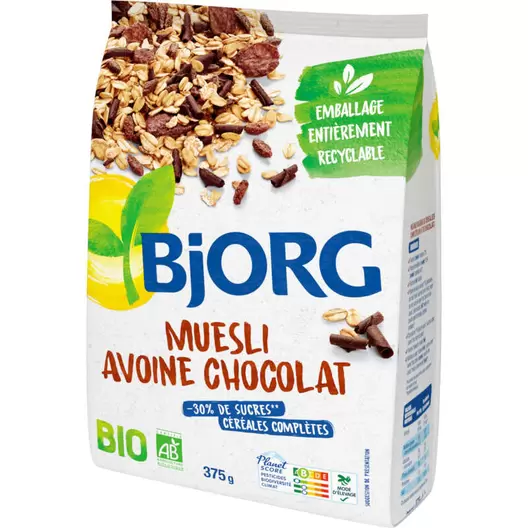 Céréales muesli avoine chocolat Bio offre à 5,14€ sur franprix