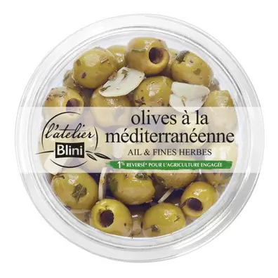 Olives à la méditerranéenne offre à 3,95€ sur franprix