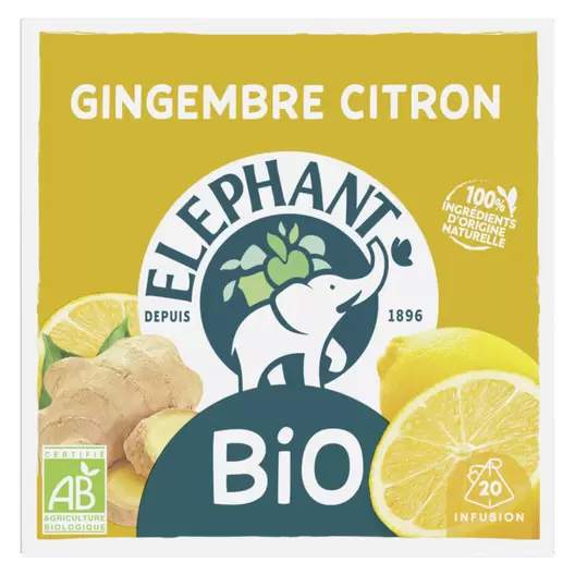 Infusion gingembre citron Bio offre à 3,6€ sur franprix